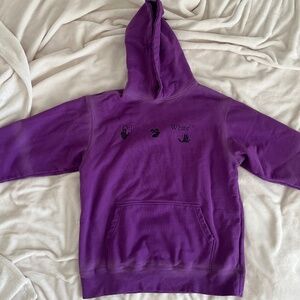 Off-White Logo Vintage Slim Hoodie 'Purple
